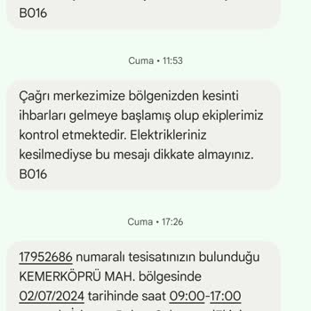 Aksa Elektrik Satış A.Ş. Aksa Elektrik Perakende Satış A. Ş. Sürekli Elektrik Kesintisi