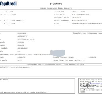 Turkcell'de Kapattığım Hatta 6 Ay Sonunda Fatura Gelmesi.
