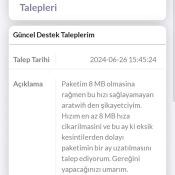 Mersin Mezitli Aratwifi Taahhüt Ettiği Hızı Vermiyor