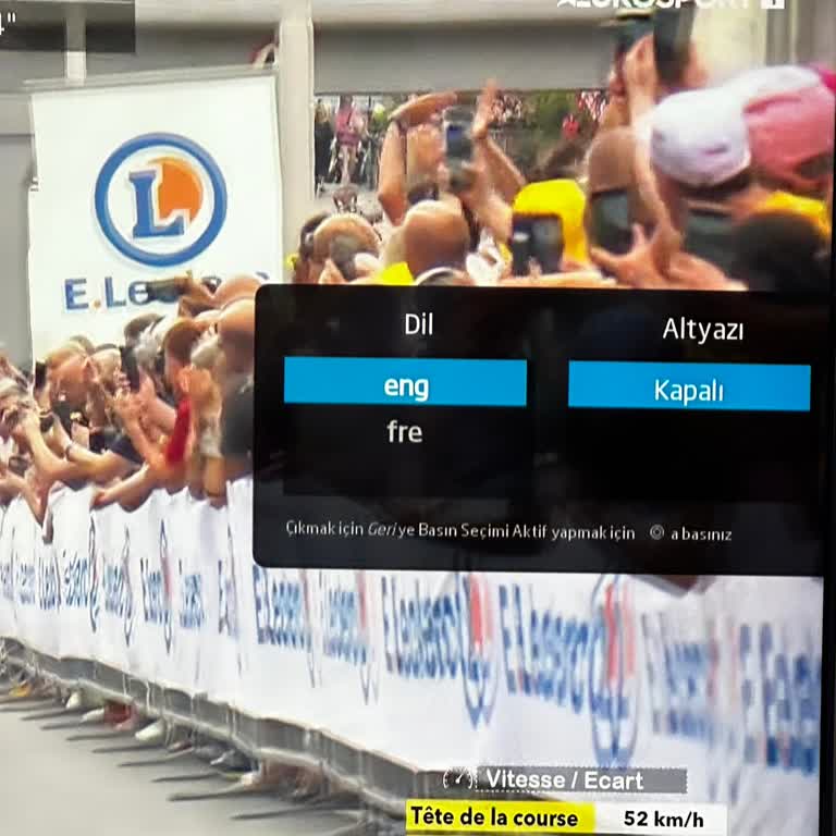 Kablo TV Eurosport 1 Kanalında Türkçe Dil Desteği Bulunmaması