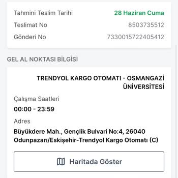 Trendyol Express Eskişehir Liya Şube