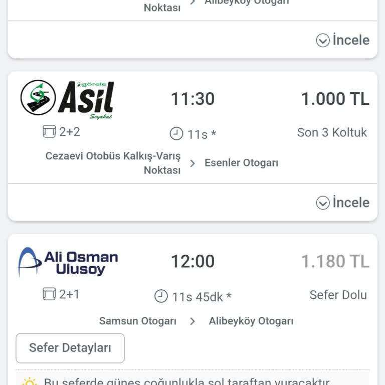 Asıl Görele Seyahat Rötarlı Yolculuk