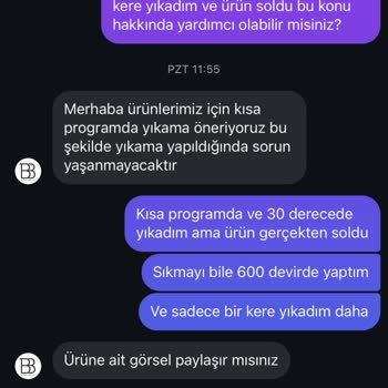 Birgül Bektaş Sadece Bir Kere Yıkadığım Gömlek Aşırı Derece'de Soldu