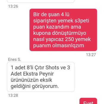 Yemeksepeti KFC Siparişim Eksik Geldi Ve Para İadesi Sorunu Yaşadım