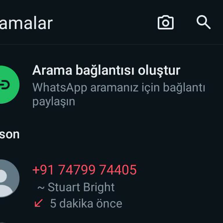 WhatsApp Bilinmeyen Yurt Dışı Görünümlü Arama Rahatsız Edici