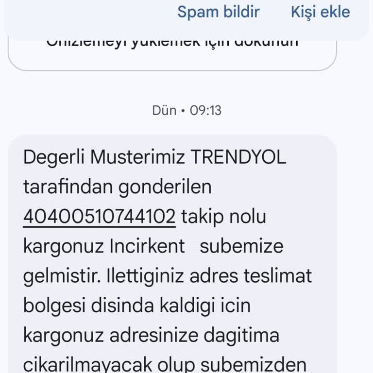Sürat Kargo Kargom Adrese Teslim Edilmiyor