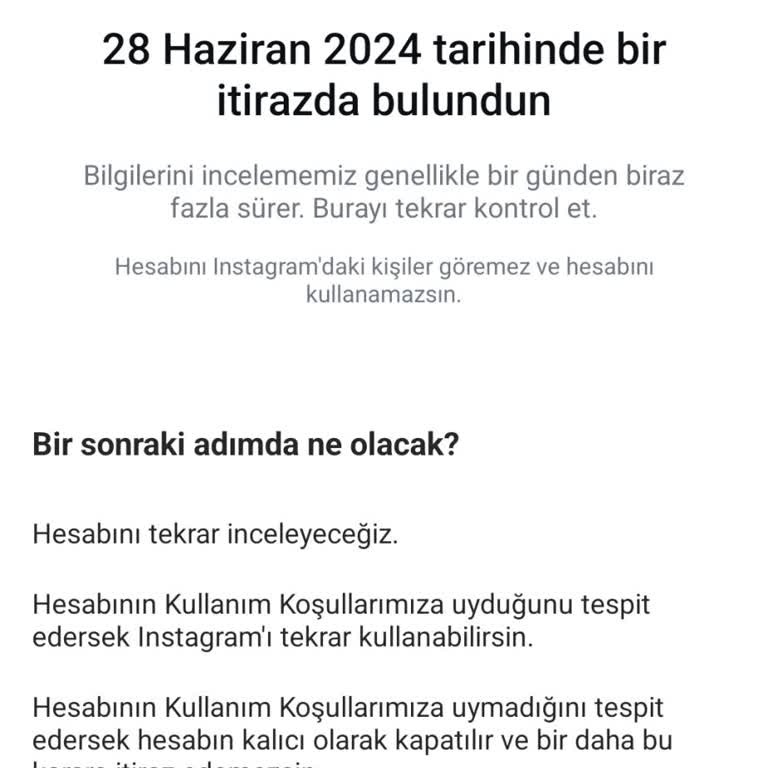 Instagram Hesabı Kapatıldı Askıya Alındı!