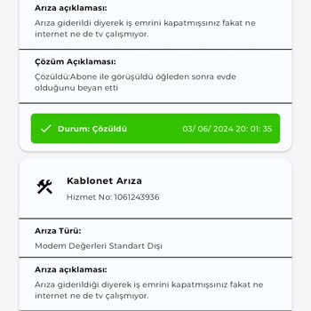 Kablo Net İnternet Ve TV Hizmetinin Sürekli Bir Arıza İle Kesintiye Uğraması