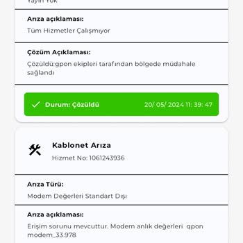 Kablo Net İnternet Ve TV Hizmetinin Sürekli Bir Arıza İle Kesintiye Uğraması