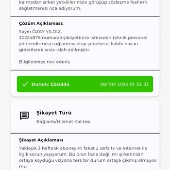 Kablo Net İnternet Ve TV Hizmetinin Sürekli Bir Arıza İle Kesintiye Uğraması