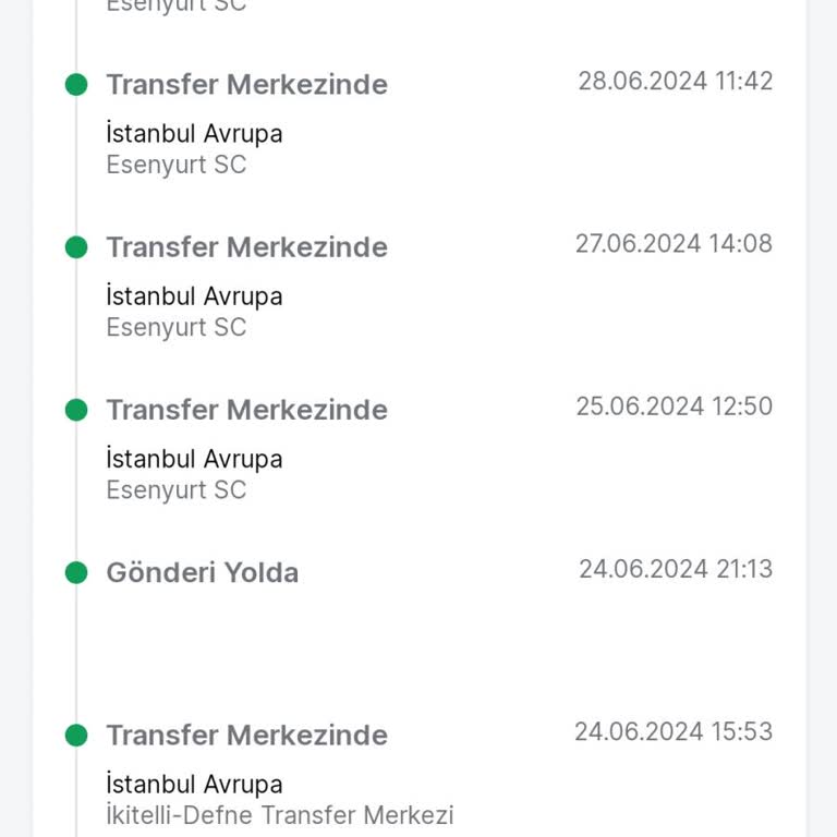 Trendyol Express Esenyurt Aktarma Sorumsuzluğu