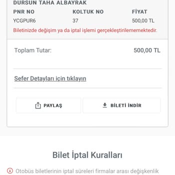 Obilet Yanlış Bilet İptali Ve Ücret İadesi Sorunu
