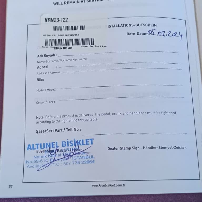 Kron Bisiklet Servis Kalitesiz Ürün Ve Hizmeti Fiyaskosu