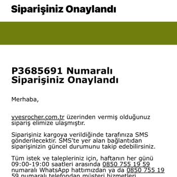 Yves Rocher İnternet Alışverişi Saçmalığı