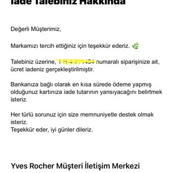 Yves Rocher İnternet Alışverişi Saçmalığı