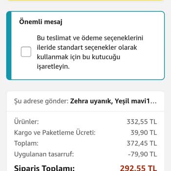 Amazon Kargo Ücreti Alınması