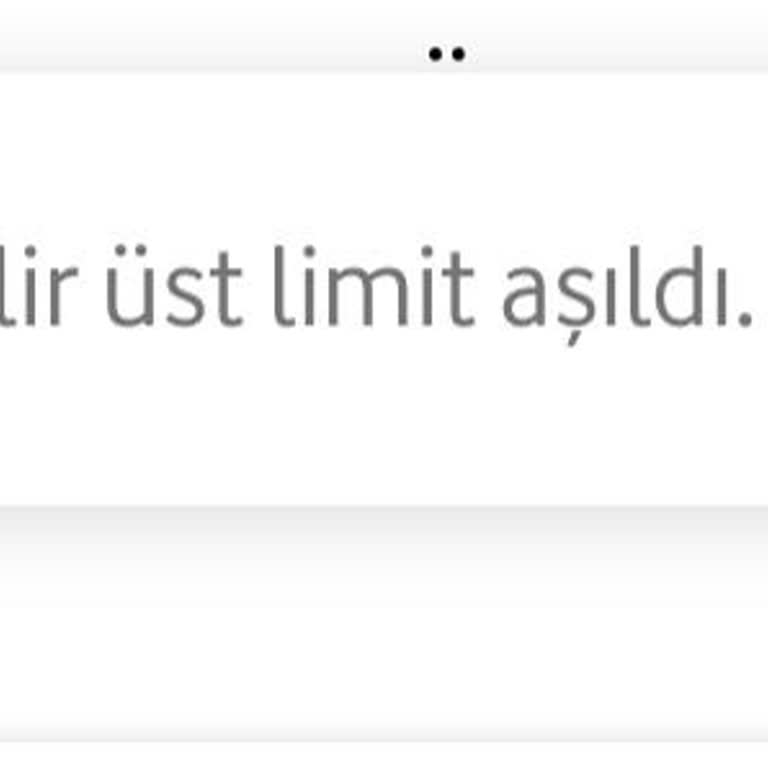 Vodafone Her Şey Yanımda Vodafone Üst Limit Aşımı