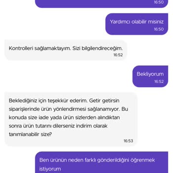 Getir Canlı Destek İlgisizliği