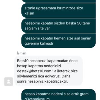 Betson'da Yaşanan Sorunlar Ve Hesap Kapatma Talebi