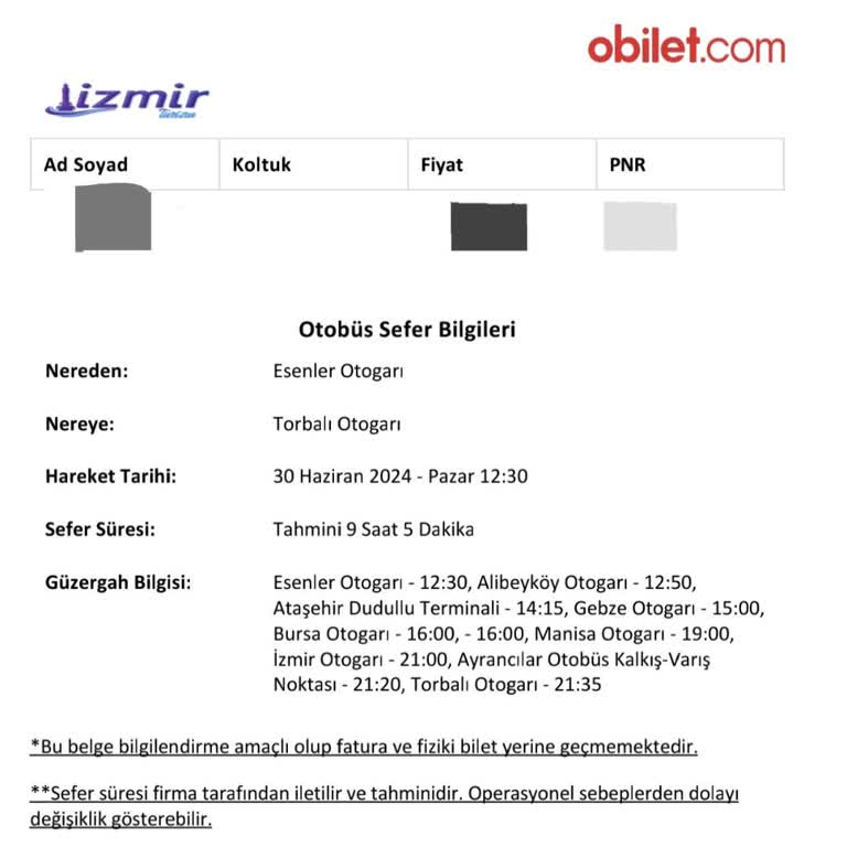 İzmir Turizm Yolculukta Yaşanan Rahatsız Edici Durum