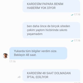 1WİN Sitesinde Çekim Sorunu Ve Canlı Destek Problemi