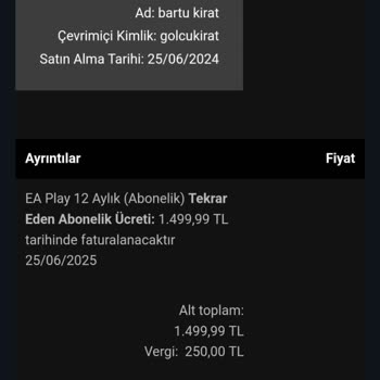 PlayStation Onayım Ve Bilgim Olmadan Kredi Kartımdan Ödeme Aldı.