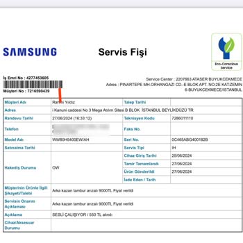Samsung Çamaşır Makinesi Yetkili Servis Oyunu