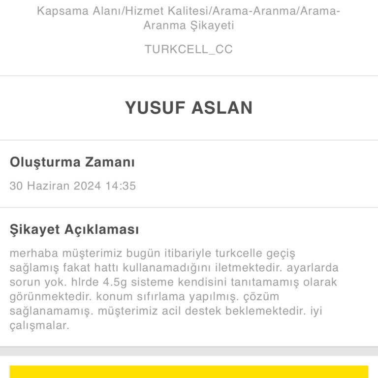 Turkcell Numara Taşıma Sonrası Hücresel Ağ Aktif Olmadı