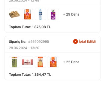 Migros Sipariş İptal Şikayeti