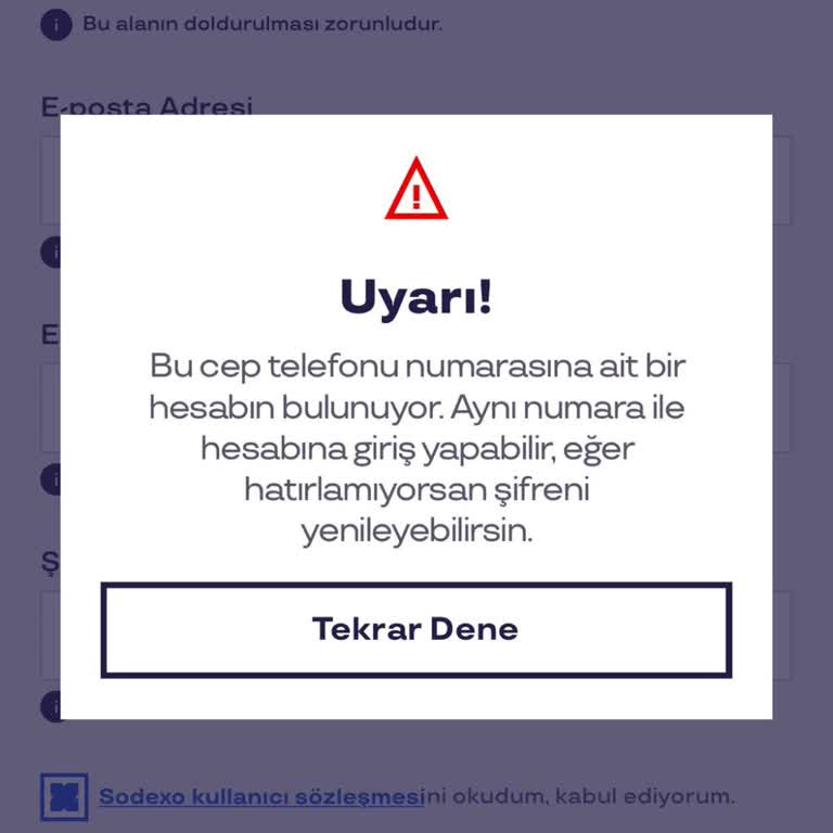 Pluxee Türkiye Yanlış Mail Adresinden Dolayı Aktivasyon Yapamıyorum