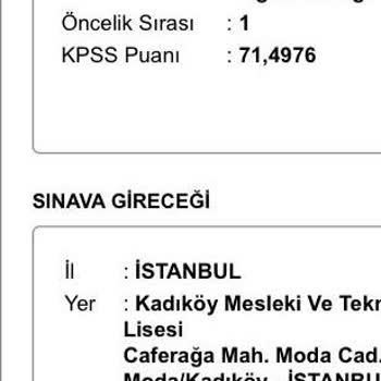 Milli Eğitim Bakanlığı (MEB) Sözleşmeli Öğretmenlik Sınav Giriş Belgesi