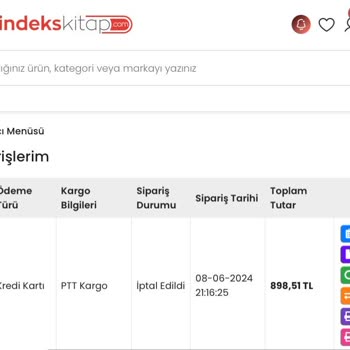 İndeks Kitap Para İadem 18 Gündür Yapılmadı