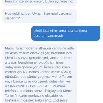 Obilet Para İadesi Yapmıyor