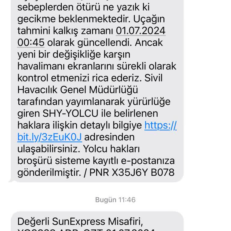 30.06.24 XQ9828 No Lu Sunexpress İzmir-Gaziantep Uçuş Rötarı Fiyaskosu