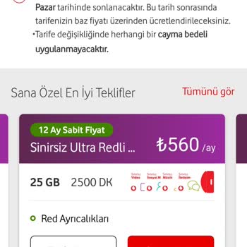 Vodafone Yeni Tarife Çok Pahalı