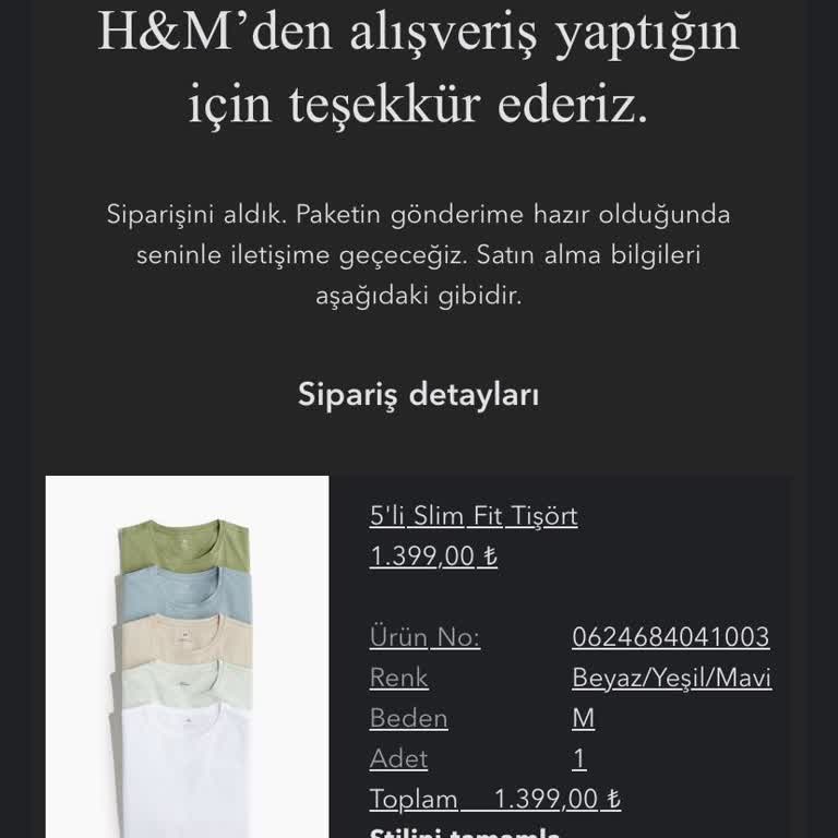 H&M'den Aldığım Tişörtler Zamanında Teslim Edilmedi!