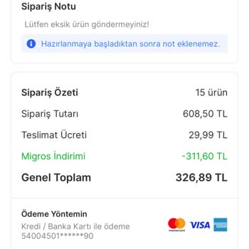 Migros Siparişleri Asla Zamanında Göndermiyor