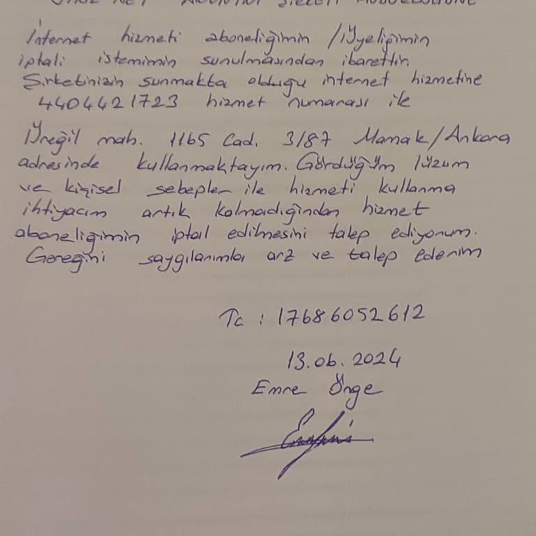 Sadenet Abonelik İptali İstiyorum
