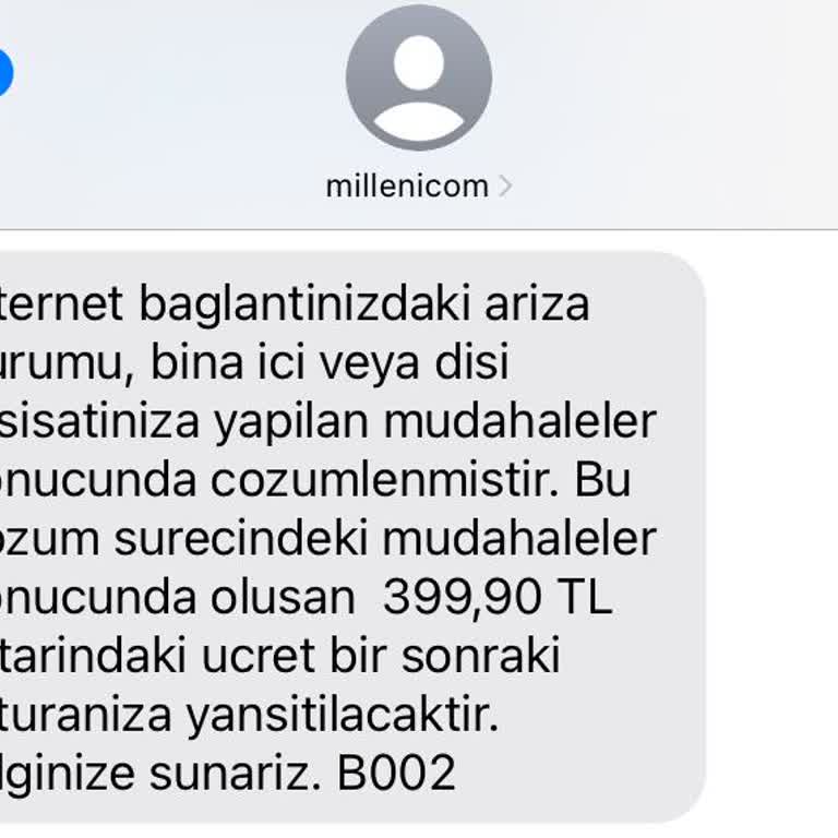 Millenicom Haksız Arıza Müdahale Ücreti Halkında