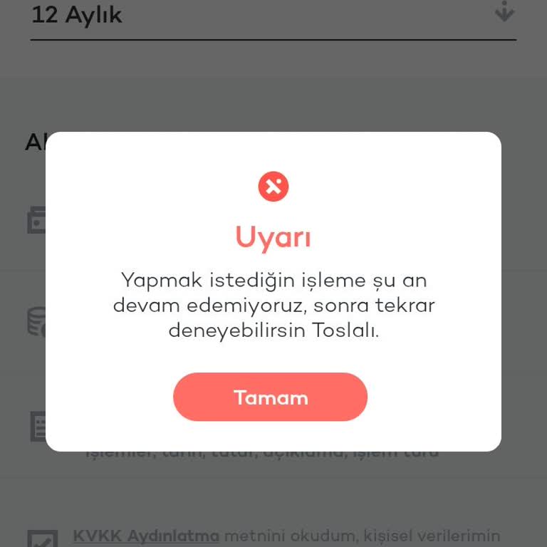 Tosla Karta Para Yükleme Hatası