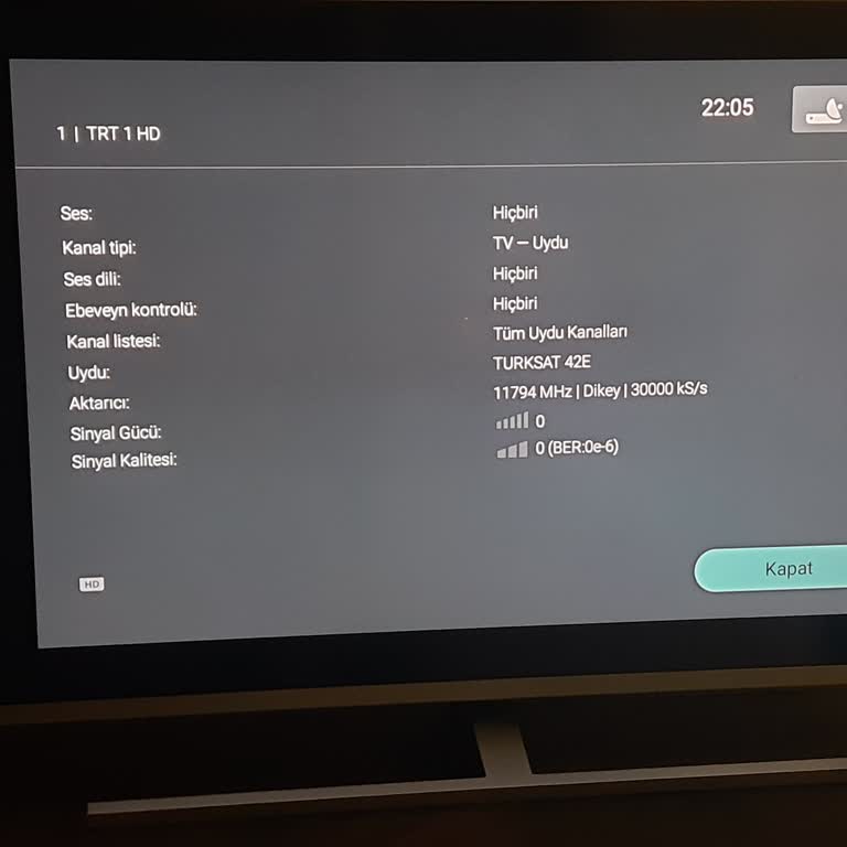50PUS8505/50 Philips TV Frekans Ayarı