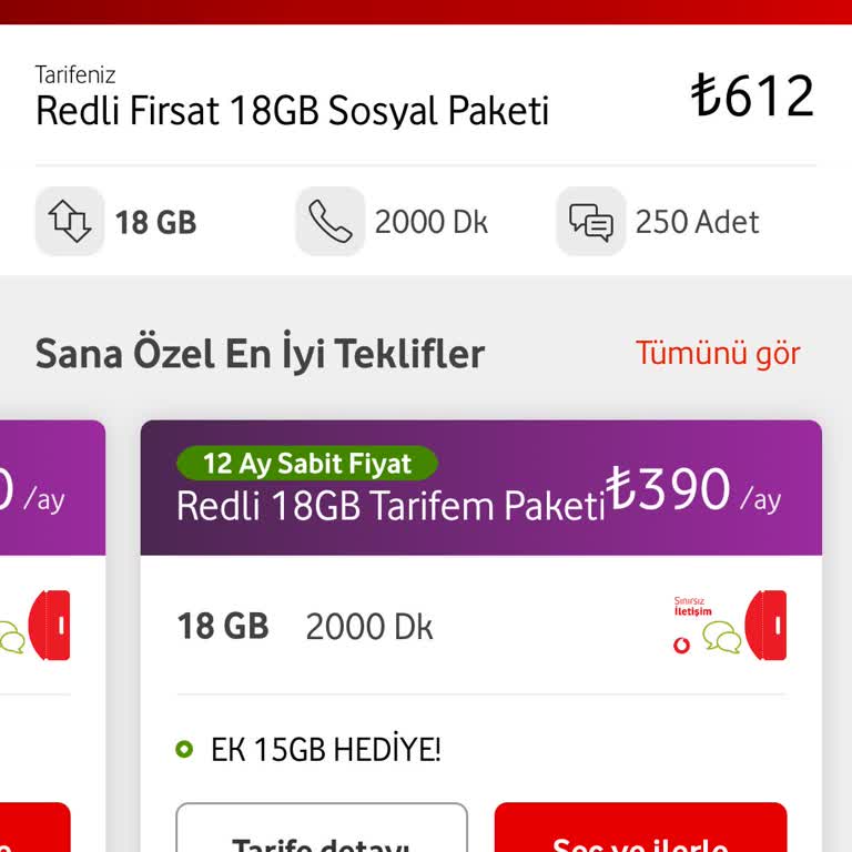 Vodafone Tarife Değişikliği Pahalılığı