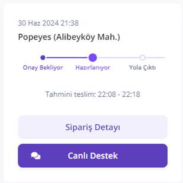 Popeyes Siparişimi 1.30 Saattir Hazırlıyor.