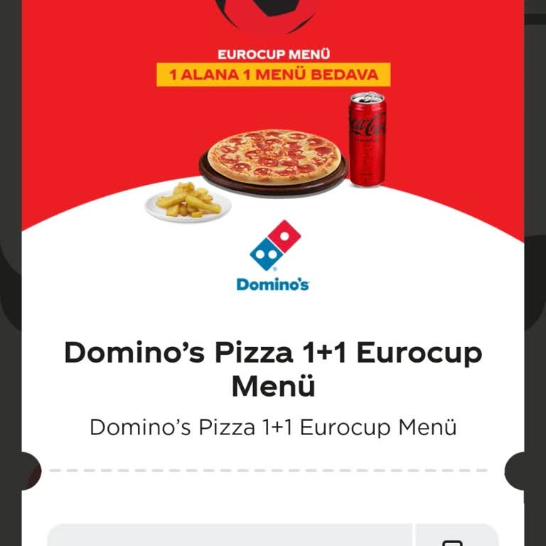 Daha Daha'dan Domino's Menüsünün 600 Daha Puanın İade Edilmesi