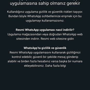 WhatsApp'a Neden Giremiyorum.