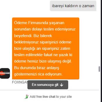 Foxngame Ödeme Sorunu Ve Müşteri Hizmetleri Yetersizliği