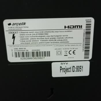 Arçelik TV Mavi Ekran