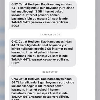 Turkcell GNC Çatlat Ücret Karşılığında GB Veriyor