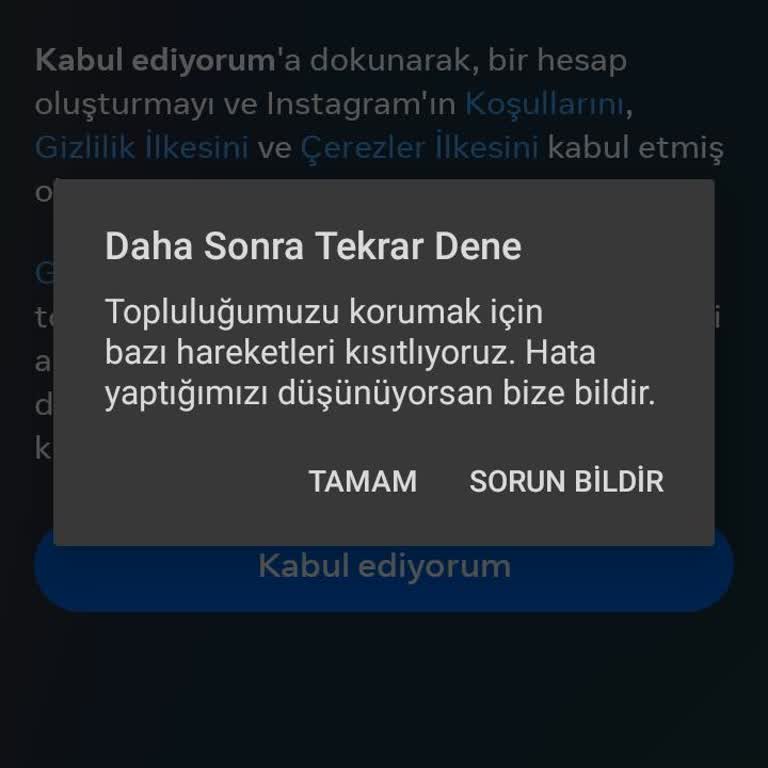 Instagram Hesabım Kalıcı Olarak Kapatıldı