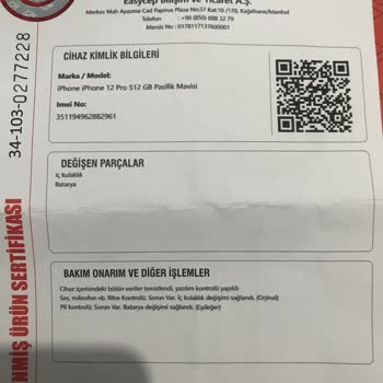 EasyCep Arızalı Telefon Satışı Yapıp Para İadesi Verilmedi